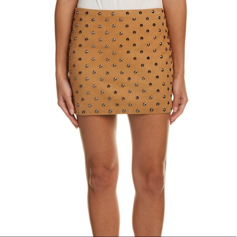 Alice + Olivia Studded Suede Skirt